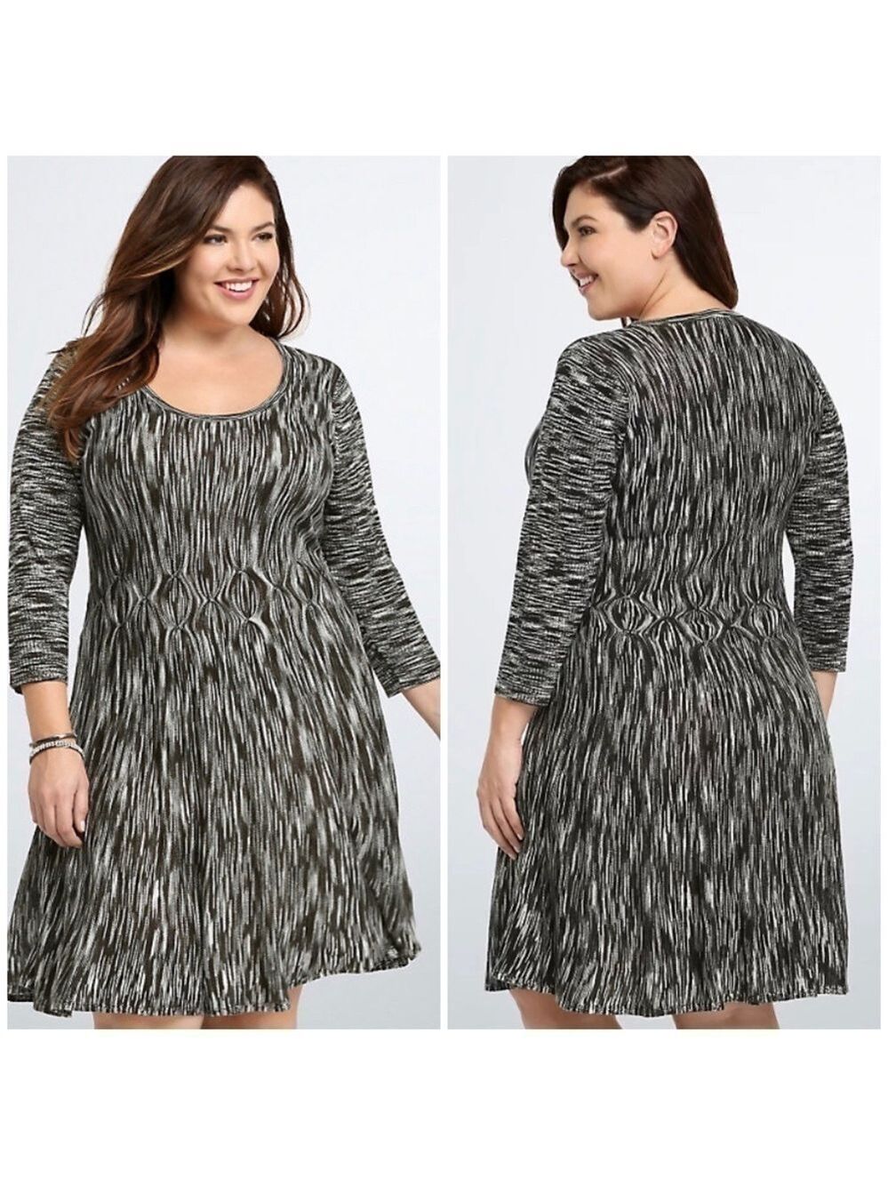 TORRID Grey Marled Sweater Knit Dress